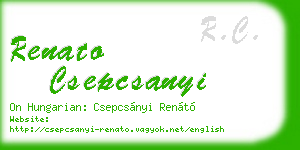 renato csepcsanyi business card